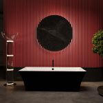 Ванна отдельностоящая матовая Amidicon Sparta 173х73 черная из литого камня