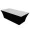 Ванна отдельностоящая глянцевая Amidicon Sparta 173х73 черная из литого камня