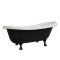 Ванна отдельностоящая глянцевая Amidicon Symphony 167х78 черная из литого камня черные ножки