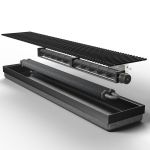 Конвектор внутрипольный Teplowatt 80х20 Turbo черный дренаж