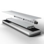 Конвектор внутрипольный Teplowatt 200х26.5 Turbo серый дренаж