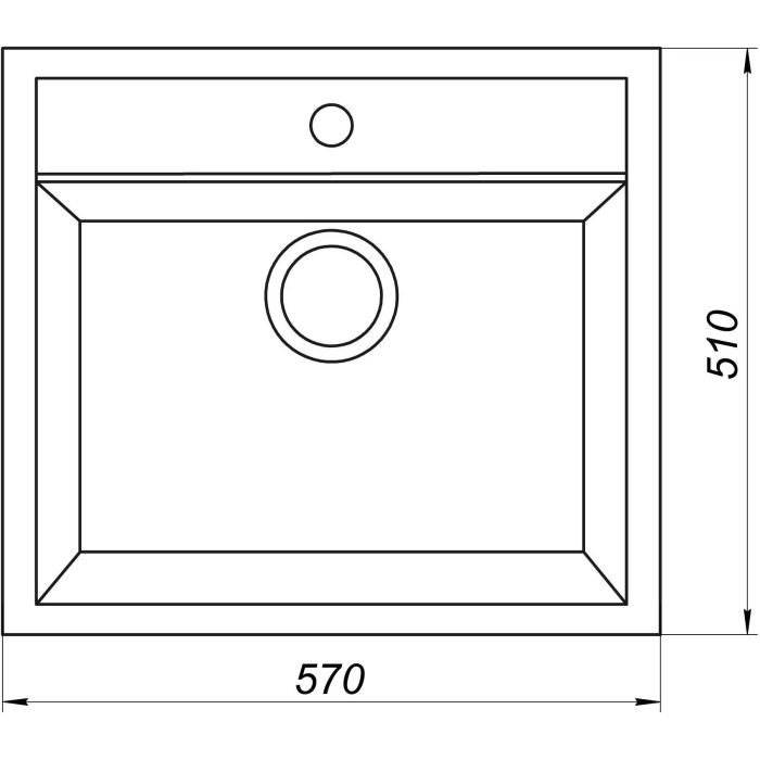 Мойка гранитная Bretta Universal 570х510х190 мокко