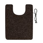 Коврик с подогревом для туалета Теплик 55x70 см с термоизоляцией Стандарт темно-коричневый