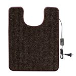 Коврик с подогревом для туалета Теплик 55x70 см с термоизоляцией Стандарт темно-коричневый с выключателем