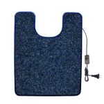 Коврик с подогревом для туалета Теплик 55x70 см с термоизоляцией Стандарт темно-синий с выключателем