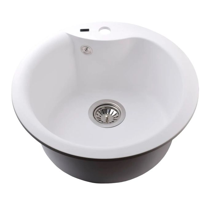 Мойка гранитная Bretta Rondo 485х215 белый