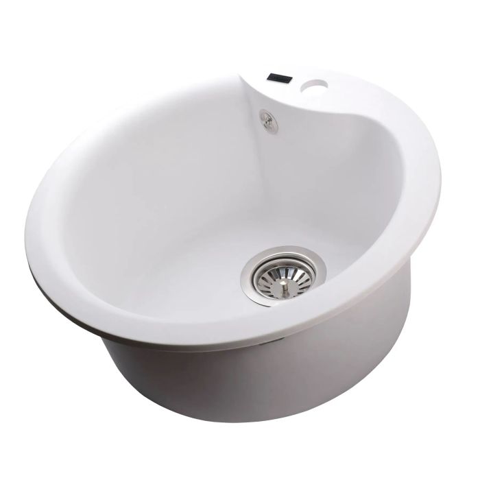 Мойка гранитная Bretta Rondo 485х215 белый